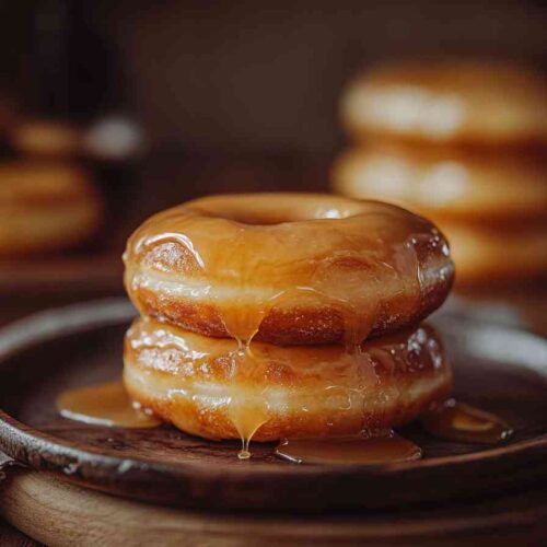 Maple Donut – The Sweetest Homemade Recipe You’ll Ever Try 5 Maple donut with golden maple glaze on a plate