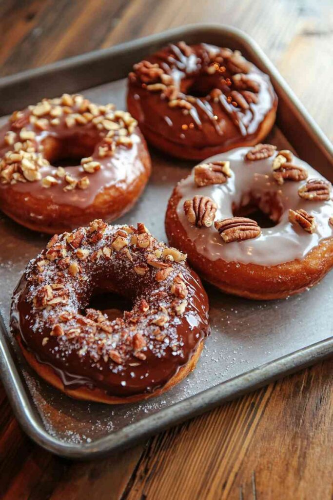 Maple Donut – The Sweetest Homemade Recipe You’ll Ever Try 4 Maple donuts with different topping variations