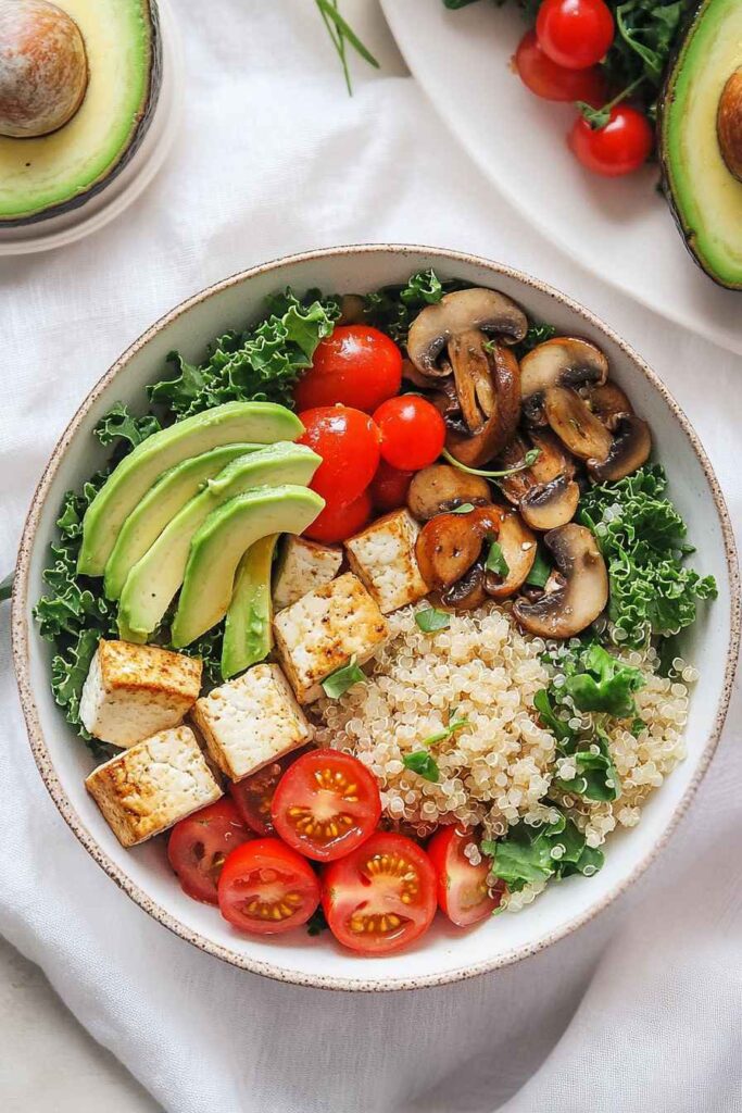 Breakfast Bowl – The Ultimate Guide to Building Healthy, Delicious Bowls 3 vegan breakfast bowl with quinoa, avocado, tofu, and veggies